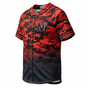 Elite Custom Camouflage Baseball Jersey <b>Athletic</b> Breathable Quick Dry Streetwear MALUZA INDUSTRIES Sportswear - Product Image 4