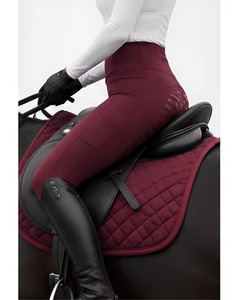 Leggings de equitación de cintura alta con silicona en todo el asiento para mujer, con logo personalizado, compresión, transpirables y que absorben la humedad, para hombre - Product Image 5