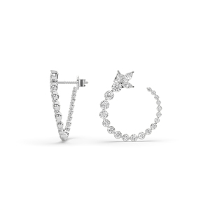 Pendientes de Diamantes Cultivados en Laboratorio de 2.65Ct con Múltiples Formas, Corte Marquise y Redondo, Oro de 14K, Estilo Único y Ligero, Suministro al por Mayor B2B - Product Image 5