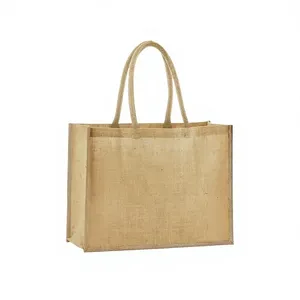 Sac en jute géométrique très demandé, sac de transport réutilisable pour les boutiques de cadeaux et les magasins de souvenirs, disponible au prix d'exportation - Product Image 6