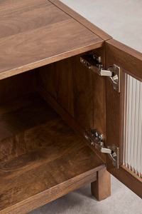 Modern Wood <b>Sideboard</b> Cabinet with Brass Handle <b>Midcentury</b> Storage Furniture for Living Room Home Decor - Product Image 5