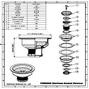 Desagüe de fregadero de acero inoxidable de taza profunda PSS0006 - Product Image 4