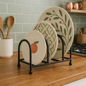 Organizador de tapas de ollas y sartenes, soporte multifuncional para utensilios de cocina, organizador de despensa, soporte para tablas de cortar, ahorrador de espacio para cocina - Product Image 6