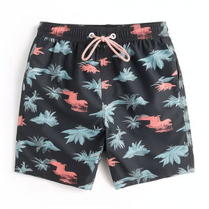 Shorts de Playa Personalizados OEM para Hombre, Secado Rápido, con Estampado Moderno, Tela Transpirable y Bolsillos Laterales para Natación - Product Image 3