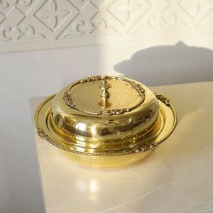 Beurrier de style vintage avec couvercle et plateau pour une présentation élégante de la table, idéal pour la cuisine et la restauration (maison, hôtel) - Product Image 3