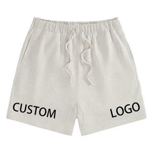Shorts à cordon personnalisés avec logo, 100% coton éponge, streetwear, teinture unie, décontractés, doux, pour l'été - Product Image 6