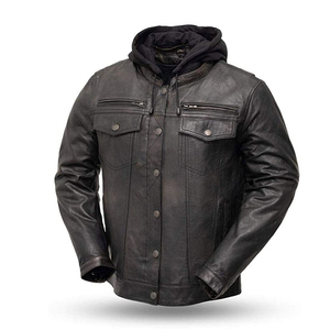 Nouvelle veste universitaire en cuir véritable de qualité supérieure, sur mesure, avec doublure en polaire, pour hommes. - Product Image 4