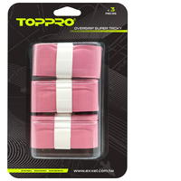 Nouveautés en gros : Overgrip coloré en PU Super Tricky pour raquettes de tennis, badminton, squash et beach tennis