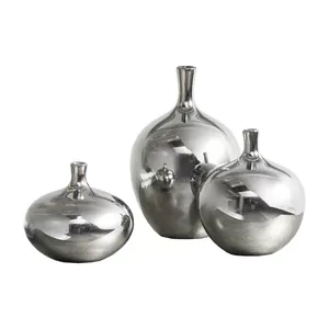 Modern Coastal Iron Eco-Friendly Tabletop <b>Vases</b> <b>Set</b> Handmade Decorative Metal <b>Vases</b> for Home Interior Design - Product Image 1