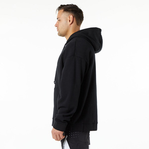 Basic men oversized zipper hoodie casual piece soft cotton fleece fabric full <b>zip</b> <b>hooded</b> relaxed loose fit and everyday wear - Product Image 5