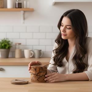 Nouvelle boîte à épices en bois au design moderne, rangement de cuisine naturel en acacia, produit artisanal indien de qualité supérieure, décoration de mariage et de maison - Product Image 5