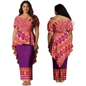 Articles en gros à vendre : Vêtements personnalisés pour femmes, jupes Aloha Island, robes tribales polynésiennes, robes Puletasi Samoan - Product Image 5