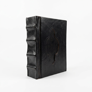 Journal en cuir rigide de luxe vintage portable, avec papier à bords frangés antique, aspect vieilli, fait main, Grimoire, Cahier des ombres - Product Image 1