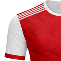 Maillot de football rouge et blanc Woolwich Rica respirant, anti-humidité, pour entraînement sportif, uniforme d'équipe homme/femme, imprimé, manches courtes