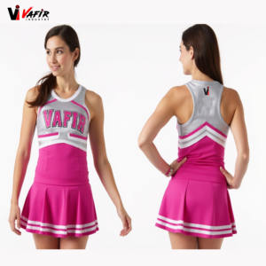 Uniformes de Animadoras Personalizados de Algodón, Poliéster, Seda y Nailon, Transpirables, con Top y Pantalones Cortos, para Partidos de Niñas, Todo el Año, Látex - Product Image 6