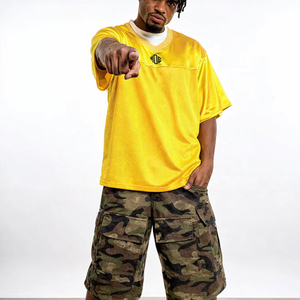 Último Modelo de Jersey de Fútbol Americano Retro Amarillo Extra Grande, Personalizado, Moderno, para Hombre, Fabricación de Ropa Deportiva con Etiqueta Privada OEM - Product Image 5