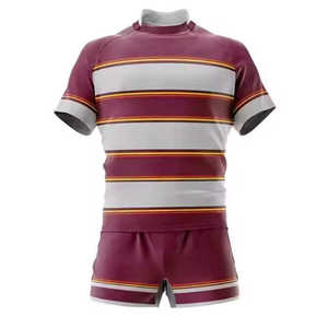 Ensemble de maillot et short de rugby personnalisés sublimés pour hommes, jaune, noir et blanc, qualité supérieure, disponible en OEM/ODM, toutes saisons - Product Image 3