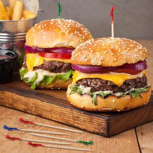 2000 Pezzi Stuzzicadenti in Legno da 2,5 Pollici Colori Assortiti per Aperitivi - Product Image 3