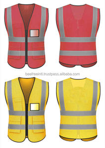 เสื้อกั๊กสะท้อนแสงสำหรับคนงานมี4กระเป๋าเสื้อกั๊กสะท้อนแสงมาตรฐาน CE โลโก้ตามสั่ง - Product Image 3