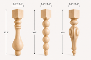 Solid Wood <b>Table</b> Leg Unfinished Modern Wooden Furniture Legs for Dining <b>Tables</b> <b>Desks</b> Workbenches and <b>Console</b> <b>Tables</b> - Product Image 2