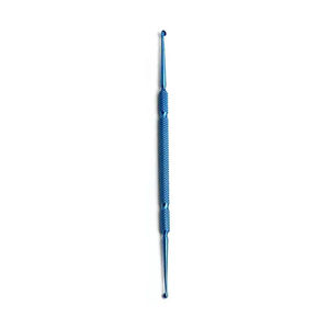 Cureta de Chalazion de Doble Extremo con Recubrimiento Azul, Diámetro 1.0-2.0mm, Instrumento Microquirúrgico de Acero Metálico, Herramienta de Precisión - Product Image 5