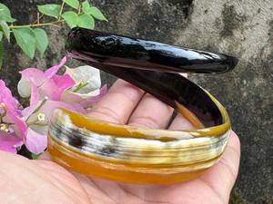 Conjunto de Brazaletes Modernos de Cuerno de Búfalo, Joyería Fina de Cuerno, Regalos - Product Image 5