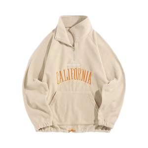Sweat-shirts à capuche chauds et moelleux en polaire pour hommes, style streetwear vintage, 100 % coton, imperméables, anti-rétrécissement, avec lettres brodées unies, tricotés pour l'hiver - Product Image 1