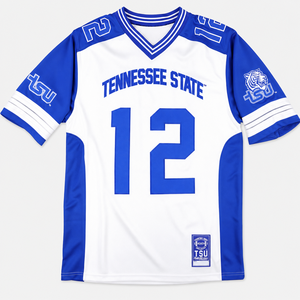 Camiseta de Fútbol Personalizada Vintage para Graduados de Universidad - 100% Poliéster, Manga Corta, Estampado Frontal, para Hombre Adulto - Product Image 1