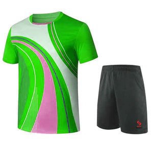 Conjunto de Uniforme de Tenis con Impresión Digital Personalizada, Camisetas de Bádminton Unisex de Manga Corta, 100% Poliéster Transpirable - Product Image 5