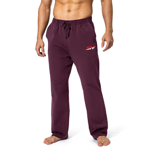 Pantalones Deportivos de Color Sólido para Hombre, Joggers de Algodón Grueso, Cintura Elástica Cómoda, Ropa Casual para Estar en Casa, Diseño Elegante - Product Image 1