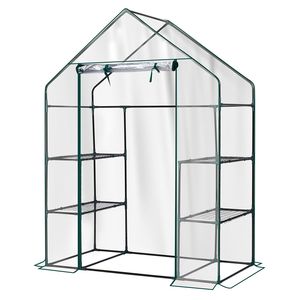 Mini serre en PVC de 56'' x 29'' x 77'' avec 4 étagères pour la culture de plantes en intérieur et en extérieur dans le jardin - Product Image 5