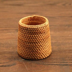 Porte-stylos et porte-crayons en rotin fait main, organiseur multifonctionnel, panier de rangement pour accessoires de thé, pour bureau, cuisine, table - Product Image 3