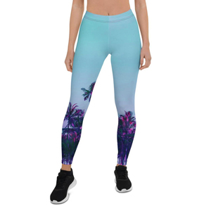 Leggings de yoga pour femme VYRRA taille mi-haute, unis, simples, longueur intégrale, sportifs, extensibles, respirants, violet et noir avec empiècements en maille - Product Image 5