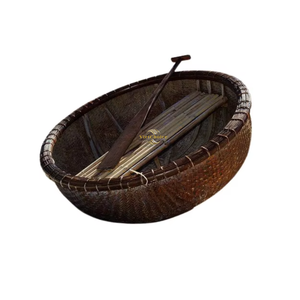 Natural Bamboo Coracle Handmade Traditional Woven Boat Decor for Garden <b>Display</b> and Wholesale Supply - Product Image 6