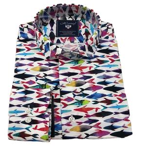 2023 Italian Design Slimfit <b>Men's</b> Casual <b>Shirt</b> High Quality Cotton Poplin Fabric Long Sleeves Woven <b>Shirt's</b> Model - Product Image 6