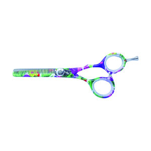 Tijeras profesionales de entresacar con recubrimiento en polvo, tijeras rectas para personalización de marca, bajo MOQ, uso en formación, tijeras ligeras - Product Image 1