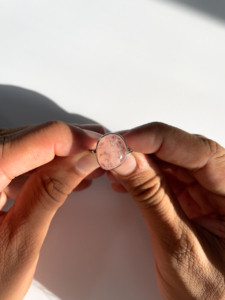 Minimalist Morganite Gemstone <b>Solitaire</b> Statement <b>Ring</b> in 925 Sterling <b>Silver</b> - Product Image 2