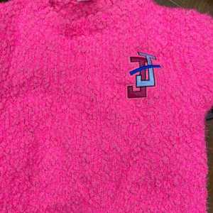 Pull en fourrure douce JJoa pour tout-petits, rose, avec logo brodé, pour les filles, vêtements décontractés, confortables et élégants - Product Image 6