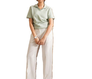 Polo slim fit tendance, couleur unie, pour femme, personnalisable, idéal pour le golf, t-shirt sport pour femme. - Product Image 2