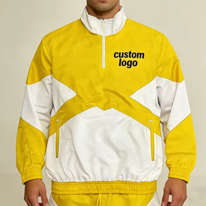 Conjunto Deportivo para Hombre, Estilo Deportivo, con Cierre de Cremallera de un Cuarto, en Bloques de Color Personalizados, de Secado Rápido, Poliéster y Spandex, para Verano - Product Image 2