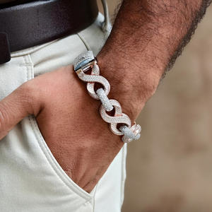 Bracelet à maillons en moissanite plaqué or rose S925, taille brillant rond, sertissage pavé, luxe pour usage quotidien - Product Image 3