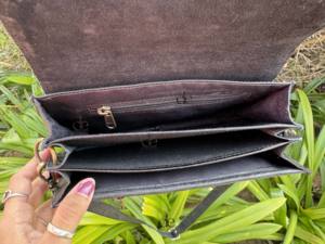 Bolso de Mano de Cuero Auténtico de Vaca, Bolso Bandolera Cruzado, Elegante y Popular, Bolso Bandolera de Piel con Pelo para Mujer - Product Image 6