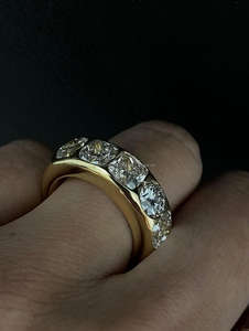 แหวนแต่งงานเพชรแล็บโกรว์สุดหรู พร้อมใบรับรอง IGI ทองคำแท้ 10K/14K/18K แหวนนิรันดร์สำหรับทุกเพศ - Product Image 4