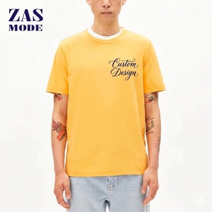 เสื้อยืดผู้ชายคุณภาพสูงรุ่นใหม่ล่าสุด ผ้าฝ้าย 100% เนื้อหนา สีพื้น พิมพ์ลายซิลค์สกรีนแบบกำหนดเอง ทรงโอเวอร์ไซส์ เป็นมิตรต่อสิ่งแวดล้อม - Product Image 1