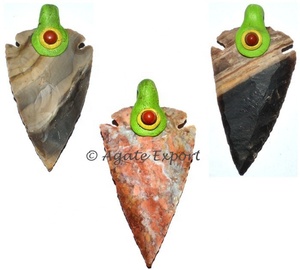 Agate Arrowheads 1.50ถึง2.00นิ้วลูกศรขายส่งจำนวนมาก Agate Arrowheads - Product Image 3