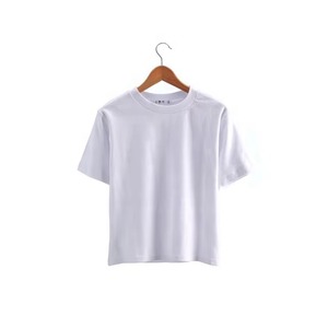 เสื้อยืดคอกลมแขนสั้นผู้ชาย ผ้าฝ้าย 100% สีพื้น สไตล์ลำลอง ทรงปกติ พิมพ์ลายโลโก้ด้านหน้า - Product Image 3