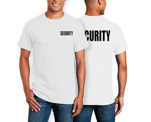 T-shirt de sécurité en coton 100% blanc pour hommes, avec logo personnalisé de haute qualité, imprimé, prix de gros, t-shirts de sécurité - Product Image 1