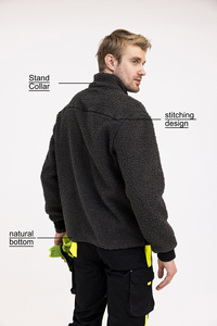 เสื้อแจ็คเก็ตผู้ชายสำหรับฤดูหนาว ฤดูใบไม้ผลิ ฤดูใบไม้ร่วง ผลิตจากโพลีเอสเตอร์ 100% ขายส่ง เหมาะสำหรับกิจกรรมกลางแจ้ง สวมใส่สบาย มีซิป ป้องกันลม บุด้วยผ้าฟลีซ - Product Image 4