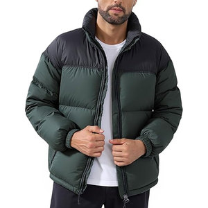 Unisex Standard OEM Color Hooded Puffer <b>Jacket</b> Warm Winter Vintage Ski Coat with Stand Collar & Zip-Up Front Custom Design Bulk - Product Image 4