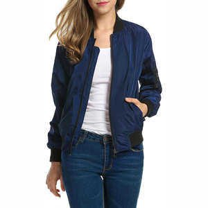 <b>Women</b> <b>bomber</b> <b>jacket</b> <b>lightweight</b> green zip up windbreaker casual outerwear stylish coat with ribbed cuffs and pockets - Product Image 6